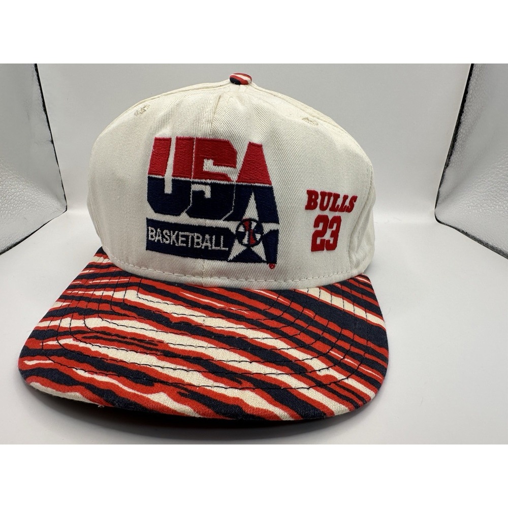 Michael Jordan Bulls USA Basketball Olympics AJD Zubaz Snapback Cap Hat